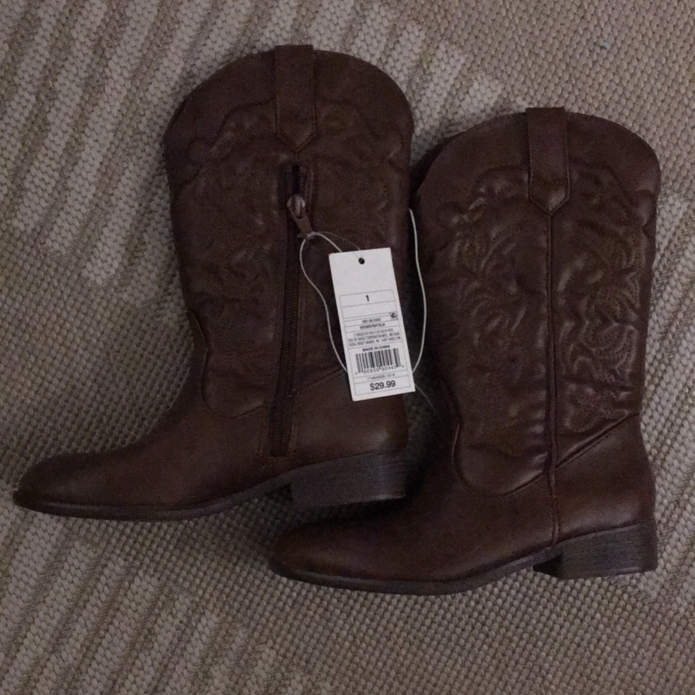 Cat & Jack brand Girls Boots Size 1 - Brand New
